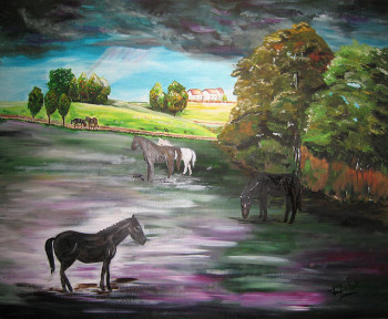 Obra contemporánea nombrada « ORAGE A MONTEVRAIN », Hecho por AMELIE AMELOT