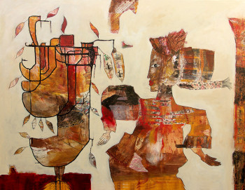 Obra contemporánea nombrada « Cueilleuse d'argan », Hecho por DEPADOVA