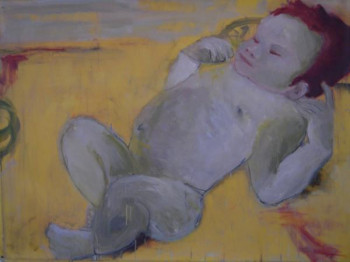 Obra contemporánea nombrada « l'enfant qui dort », Hecho por VINCENT GABIN