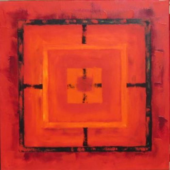 Obra contemporánea nombrada « LE FEU SACRE », Hecho por YOLANDE BASTONI