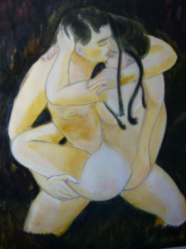 Obra contemporánea nombrada « eros japonais », Hecho por YVES AUGUSTE