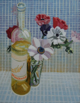 Obra contemporánea nombrada « vin blanc et anémones. », Hecho por STINCKWICH