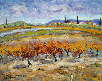 Obra contemporánea nombrada « Après les vendanges », Hecho por FRANCIS JALIBERT