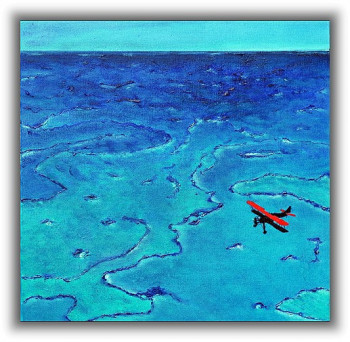 Obra contemporánea nombrada « "La mer vue du ciel" », Hecho por CHRISTIAN LAURENT