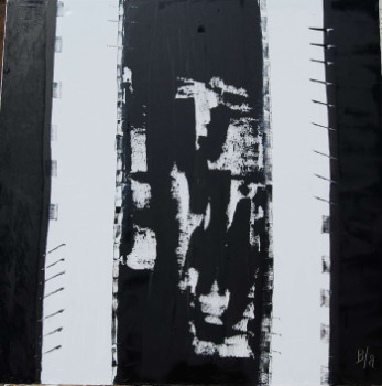 Obra contemporánea nombrada « BACK TO BLACK », Hecho por BRIGITTE TISON