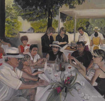 Obra contemporánea nombrada « dejeuner de famille », Hecho por ANNE CABROL