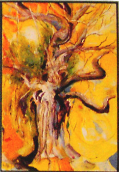 Obra contemporánea nombrada « L'arbre sacré », Hecho por JEAN MARIE SCHROETTER