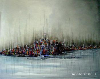 Obra contemporánea nombrada « Mégalopole II », Hecho por CLAUDE POTIGNON