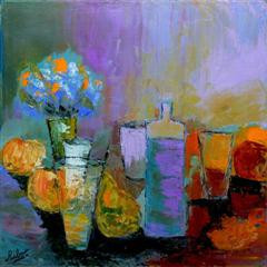 Obra contemporánea nombrada « Nature morte 2 », Hecho por RAOUL RIBOT