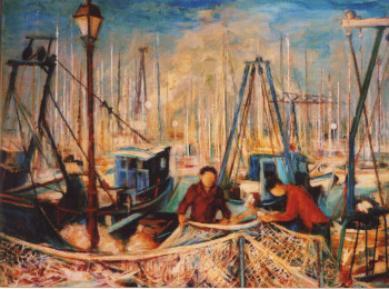 Obra contemporánea nombrada « les travailleurs de la mer », Hecho por FLAVIEN SEMPéRé