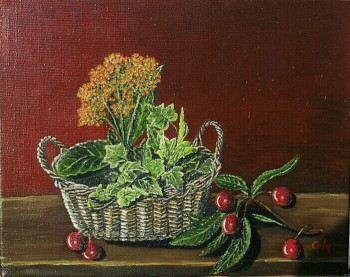 Obra contemporánea nombrada « Kalanchoé », Hecho por CATY