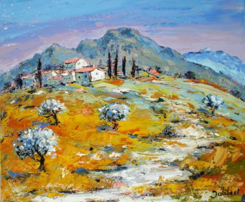 Obra contemporánea nombrada « Alpilles ensoleillées », Hecho por FRANCIS JALIBERT