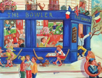 Obra contemporánea nombrada « the Bowler ou la Footomania », Hecho por BOSC