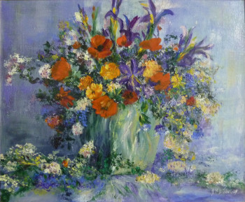 Obra contemporánea nombrada « FLEURS PRINTANIERES », Hecho por JOSIE MB LEFEVRE
