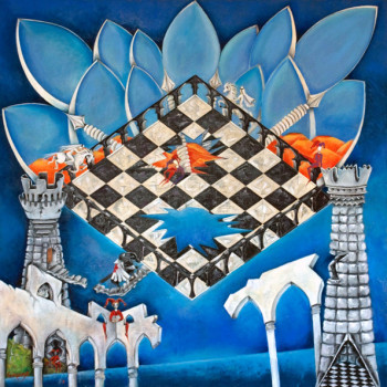 Obra contemporánea nombrada « war game », Hecho por MARIE GIRONDE