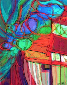 Obra contemporánea nombrada « my sweat home », Hecho por LUCKLASS