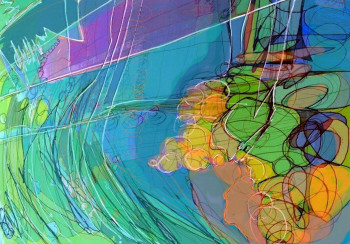 Obra contemporánea nombrada « PAISIBLE ET PURE », Hecho por LUCKLASS