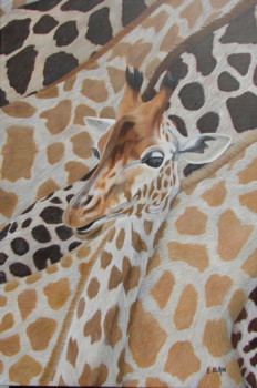 Obra contemporánea nombrada « Miss Girafe », Hecho por ELIZABETH BLAIN