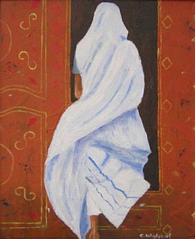 Obra contemporánea nombrada « Visite furtive », Hecho por CLAUDINE WINTREBERT