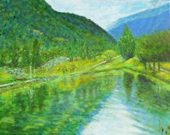 Obra contemporánea nombrada « La vallée de la Tarentaise, I. », Hecho por NADIA VIGUIER