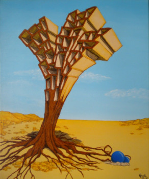 Obra contemporánea nombrada « l'arbre IKEA », Hecho por GOUL
