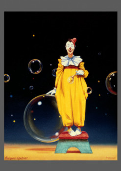 Obra contemporánea nombrada « LE CLOWN AUX BULLES », Hecho por GAUTIER