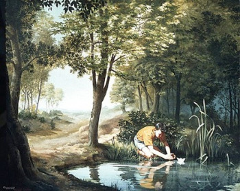 Obra contemporánea nombrada « LE PETIT BATELIER », Hecho por GAUTIER
