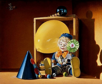 Obra contemporánea nombrada « LE BALLON JAUNE », Hecho por GAUTIER