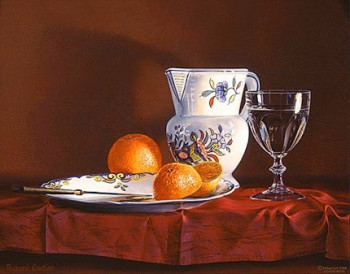 Obra contemporánea nombrada « L'ORANGE COUPÉE », Hecho por GAUTIER