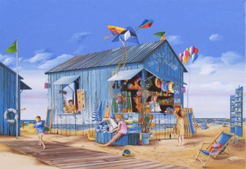 Obra contemporánea nombrada « Le bazar de la plage », Hecho por DOMINIQUE PINEAU