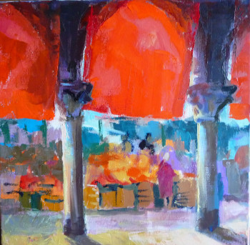 Obra contemporánea nombrada « marché vénitien », Hecho por FLORENCE DIAS LOOTEN