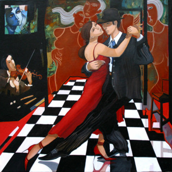 Obra contemporánea nombrada « milonga 1 », Hecho por MENDRISSE