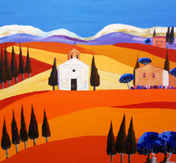 Obra contemporánea nombrada « TOSCANE », Hecho por JULIE PIOCH