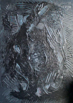 Obra contemporánea nombrada « Eloge du Noir », Hecho por STéPHANE AUMAND