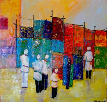 Obra contemporánea nombrada « Marché Persan », Hecho por CHANTAL LONGEON