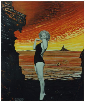 Obra contemporánea nombrada « Marilyn Monroe », Hecho por PASCAL CHAUVEAU