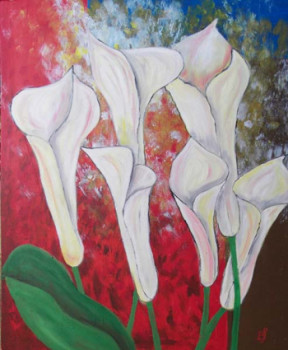 Obra contemporánea nombrada « arums », Hecho por BERNI