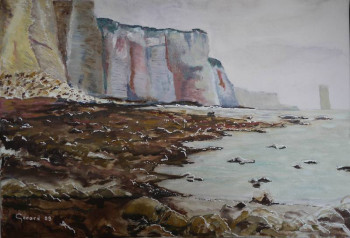 Obra contemporánea nombrada « Les falaises de Moher », Hecho por GéRARD DUCHENE