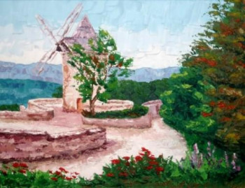 Obra contemporánea nombrada « Moulin - Gignac - Lubéron - Vaucluse - Provence Alpes Côte d?Azur - France - Réf: 112Fg », Hecho por ABERIUS