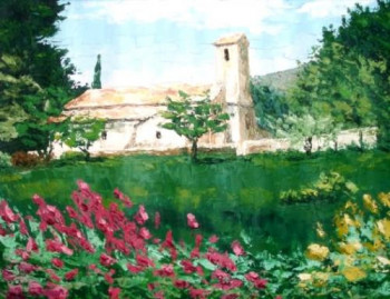 Obra contemporánea nombrada « Chapelle - Vaugines - Lubéron - Vaucluse - Provence Alpes Côte d?Azur - France - Réf: 114Fg », Hecho por ABERIUS