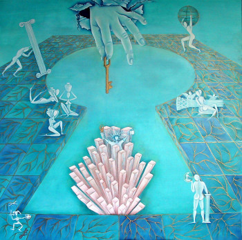 Obra contemporánea nombrada « la clef de la sagesse », Hecho por MARIE GIRONDE