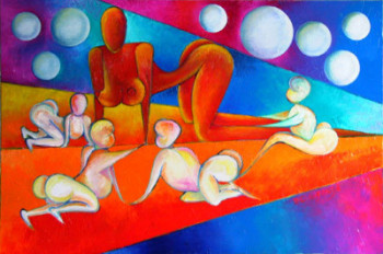 Obra contemporánea nombrada « la louve », Hecho por MARIE GIRONDE