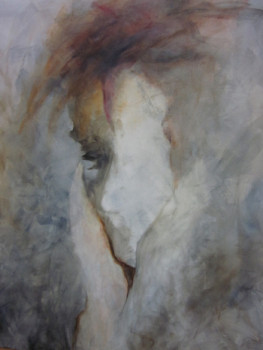 Obra contemporánea nombrada « portait delphe », Hecho por BRIGITTE WEYRICH