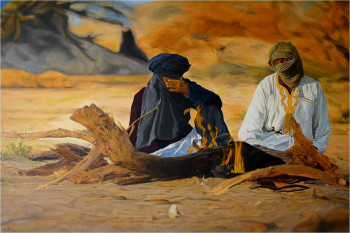 Obra contemporánea nombrada « Solitude des touaregs », Hecho por MARCO RE