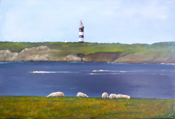 Obra contemporánea nombrada « Phare de Créac'h-Ouessant », Hecho por JEAN PIERRE BLANDEL