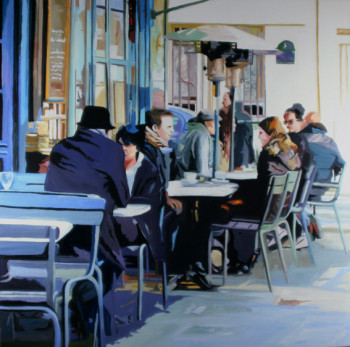 Obra contemporánea nombrada « la terrasse de chez Julien », Hecho por CLOTILDE NADEL