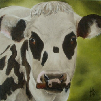 Obra contemporánea nombrada « Vache 2 », Hecho por CHANTAL ROUSSELET