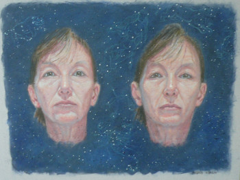 Obra contemporánea nombrada « double autoportrait », Hecho por INGRID HöRLIN