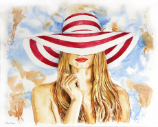 la-ille-au-chapeau-rouge-et-blanc