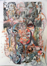 serie-picasso-mestizo-picasso-y-las-mascaras-africanas-mixta-cartulina-70x50-cm-ano-2023